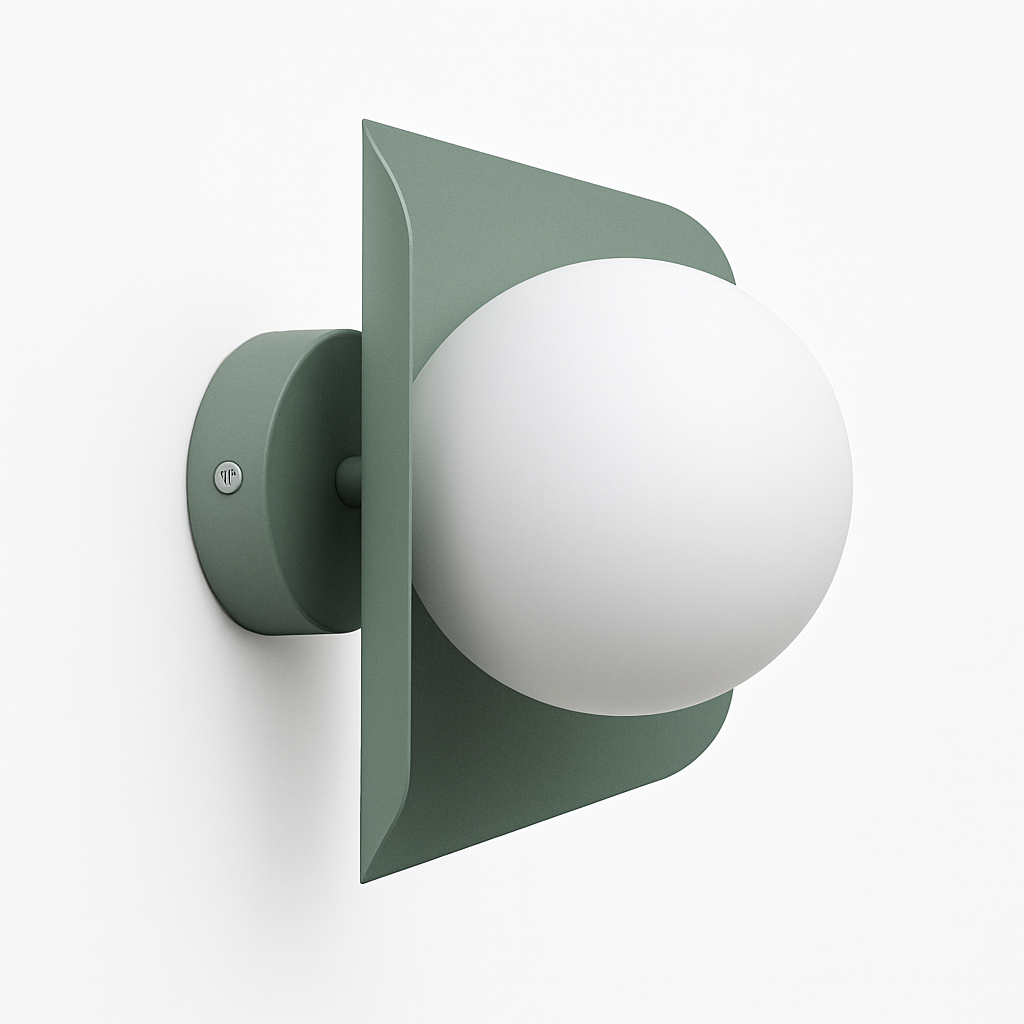 Hexagonal LED Wall Lamp E27 Pink Green Gray Yellow 24cm Bedroom Living Room Globe Wall Light Hexagon Geometric Kids Room Hall | Sansoti
