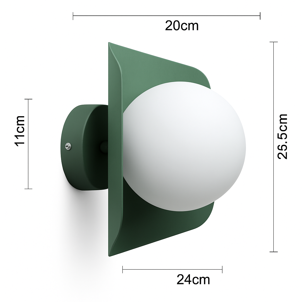 Hexagonal LED Wall Lamp E27 Pink Green Gray Yellow 24cm Bedroom Living Room Globe Wall Light Hexagon Geometric Kids Room Hall | Sansoti