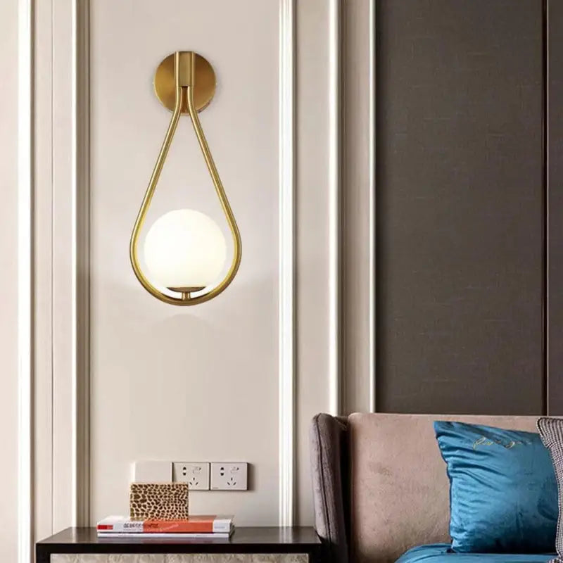 Wall Lamp Drop Design Aluminum Acrylic LED G9 12W Gold Black Living Room Bedroom