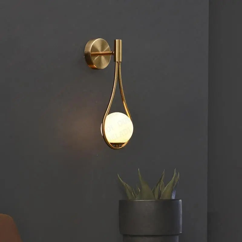 Wall Lamp Drop Design Aluminum Acrylic LED G9 12W Gold Black Living Room Bedroom