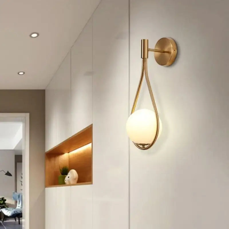Wall Lamp Drop Design Aluminum Acrylic LED G9 12W Gold Black Living Room Bedroom