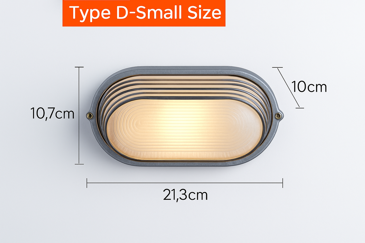 Lámpara de pared exterior de aluminio plateado IP65 E27 12W para jardín y porche, industrial, vintage, con vidrio mate, impermeable, para balcón y fachada | Sansoti