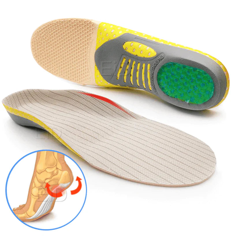 Work Shoe Insoles for Standing for Long Periods EVA Foam with Gel Layer Arch Support U-Shaped Heel Support Sizes 35 to 45 | Sansoti
