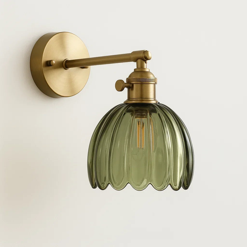 Glazen Tulp Wandlamp Vintage Stijl met E27 Fitting voor Woonkamer Slaapkamer Hal Scandinavisch Retro | Sansoti