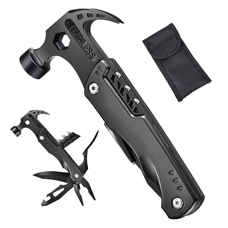 19-in-1 Multitool Hammer – Versatile Tool Combining Hammer, Pliers, Screwdriver, Knife, Bottle Opener, and 13 Extra Functions for Camping, DIY, and Emergencies | Sansoti