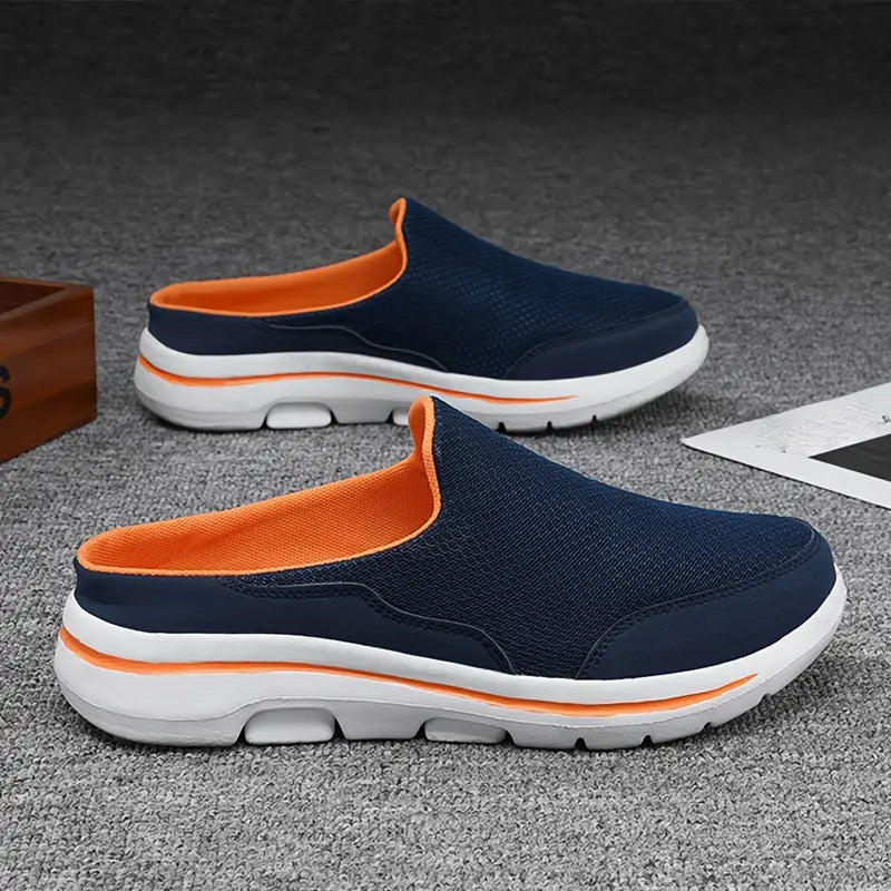 Orthopädische Barfuß-Slipper für Herren in Blau, Grau, Beige und Schwarz, ergonomisch, komfortabel und breit geschnitten zum Gehen und Wandern | Sansoti