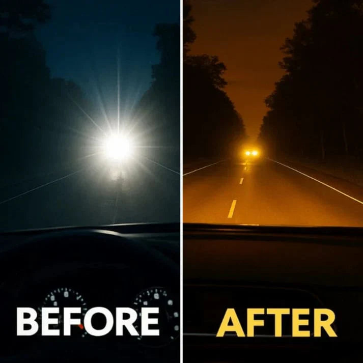 Clip-on Glasses for Night Driving with Yellow Polarized Lenses Anti-glare | Sansoti