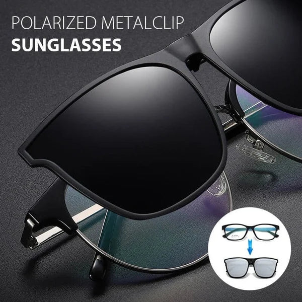 Clip-on lunettes de soleil avec embouts magnétiques Verres polarisants Protection UV400 pour porteurs de lunettes | Sansoti