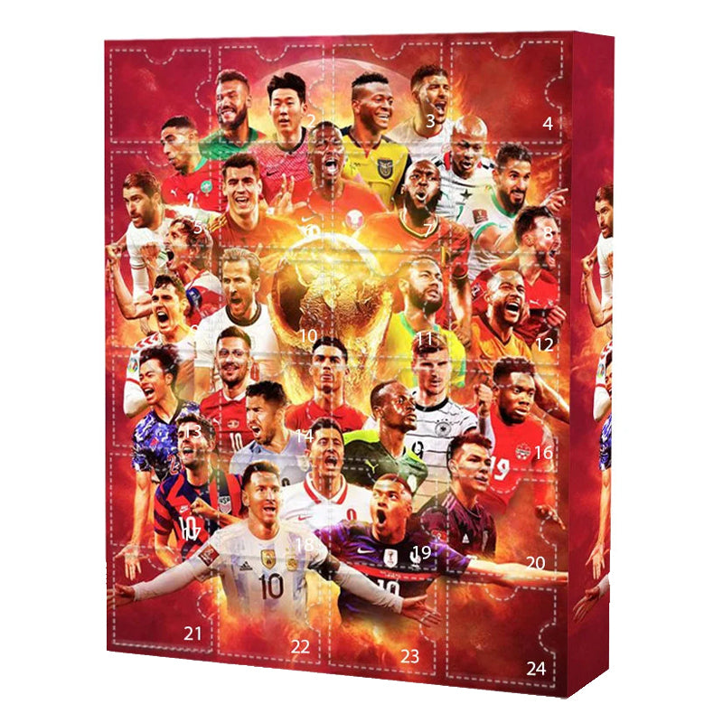 Voetbal Adventskalender 2026 met 24 Speelfiguren voor Jonge Fans Kerst Countdown Cadeauset December Festiviteit | Sansoti
