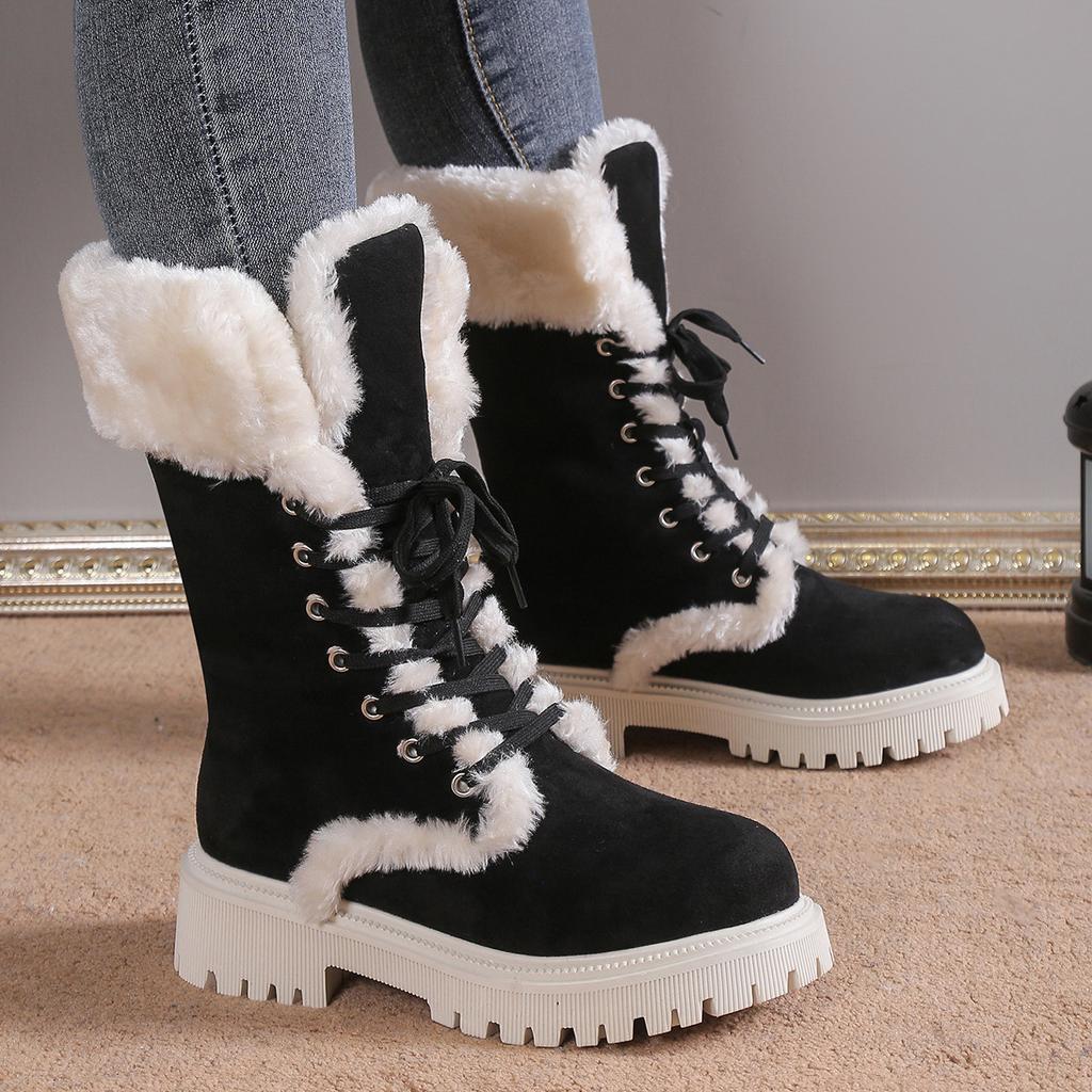 Suède Snowboots met Orthopedische Zool Dames Heren Winterlaarzen Warm Waterdicht Antislip Middelhoog | Sansoti