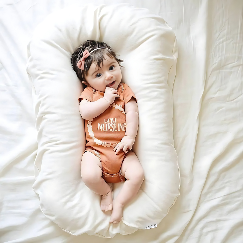 Coussin ergonomique pour bébé en coton – Coussin de soutien respirant pour bébés et tout-petits – Oreiller doux et de soutien pour les moments de repos | Sansoti