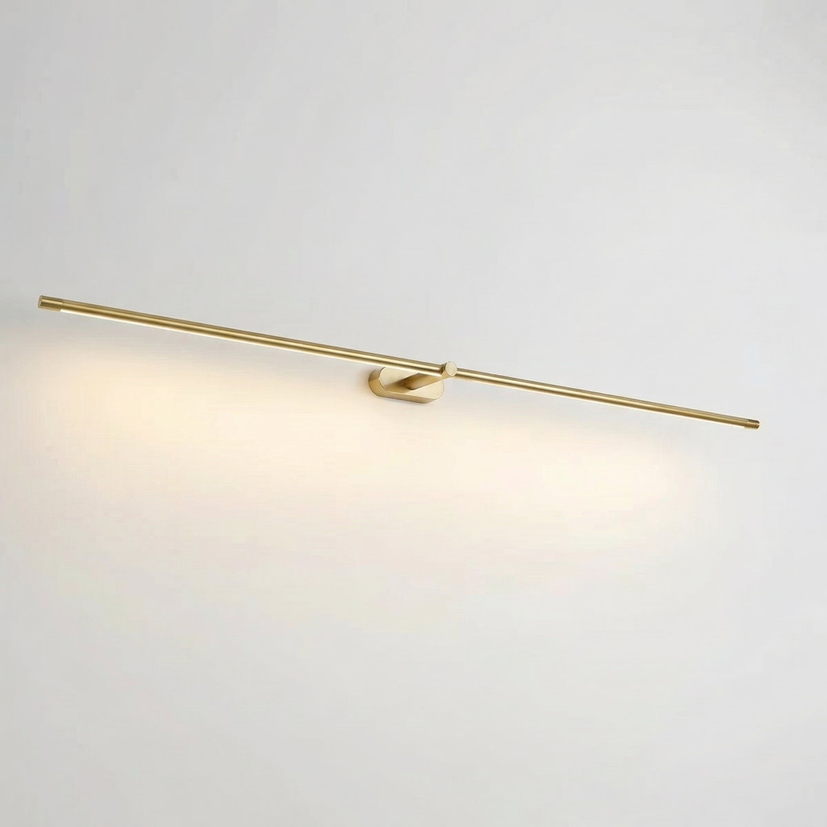 LED-Spiegelleuchte für das Badezimmer aus Aluminium, 70–130 cm, Schwarz-Gold, Wandleuchte über dem Waschbecken, Schminkspiegel | Sansoti