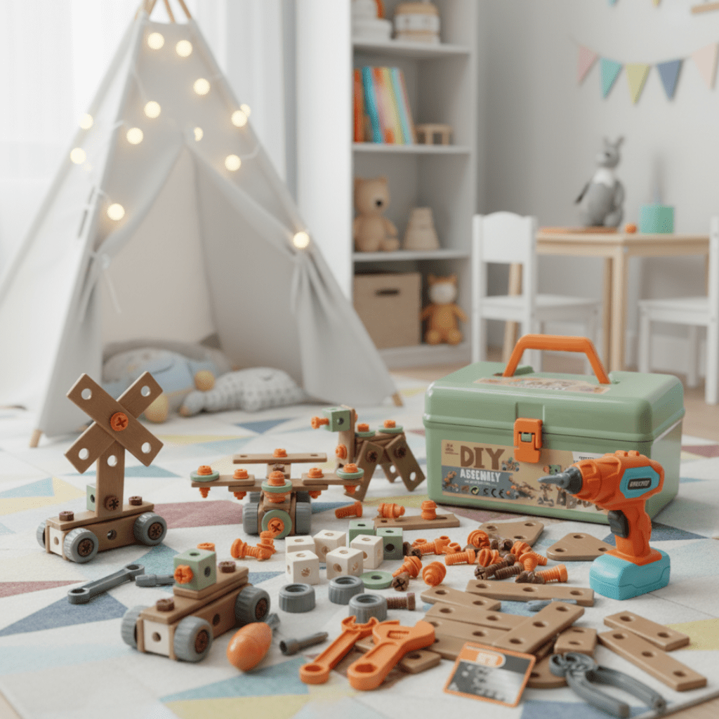 Toy Tool Set Children ABS Plastic Construction Set Creative Motor Skills Role Play | Sansoti