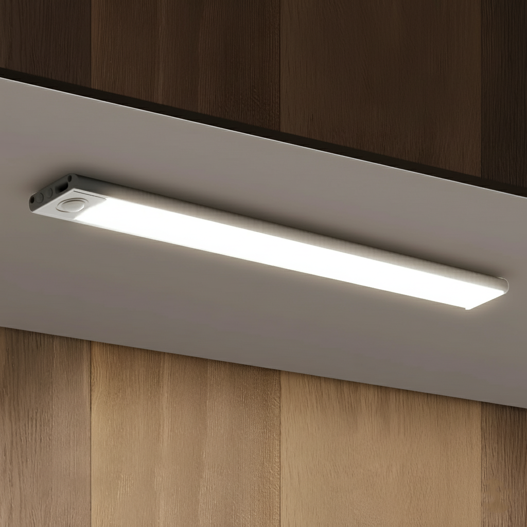 Rechargeable Motion Sensor LED Light Wireless Adhesive Mount Night Light Hall Closet Stairs Automatic Sensor Slim Modern Design | Sansoti