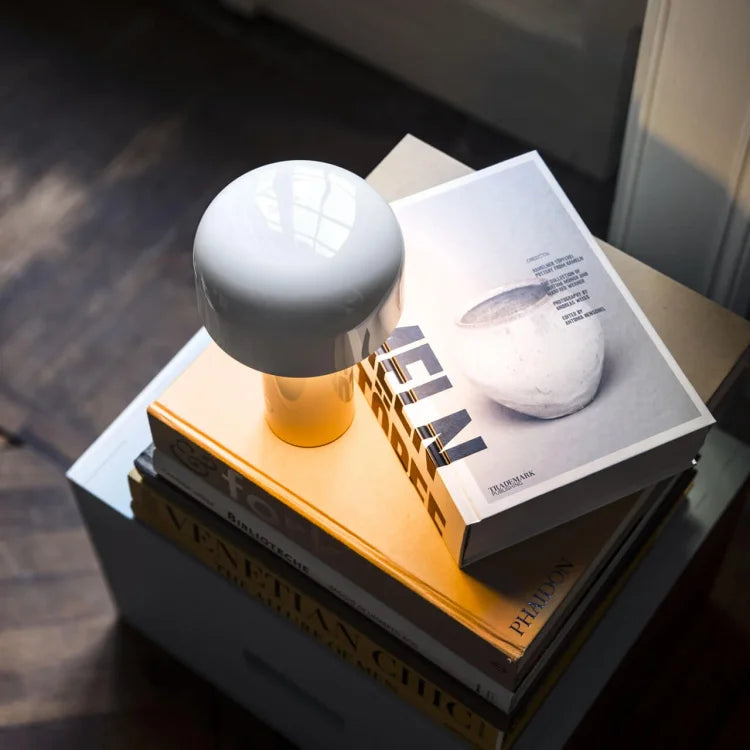 Rechargeable Mushroom Table Lamp | Wireless LED Ambient Lighting with Dimming Function for Indoor & Outdoor Use | Sansoti