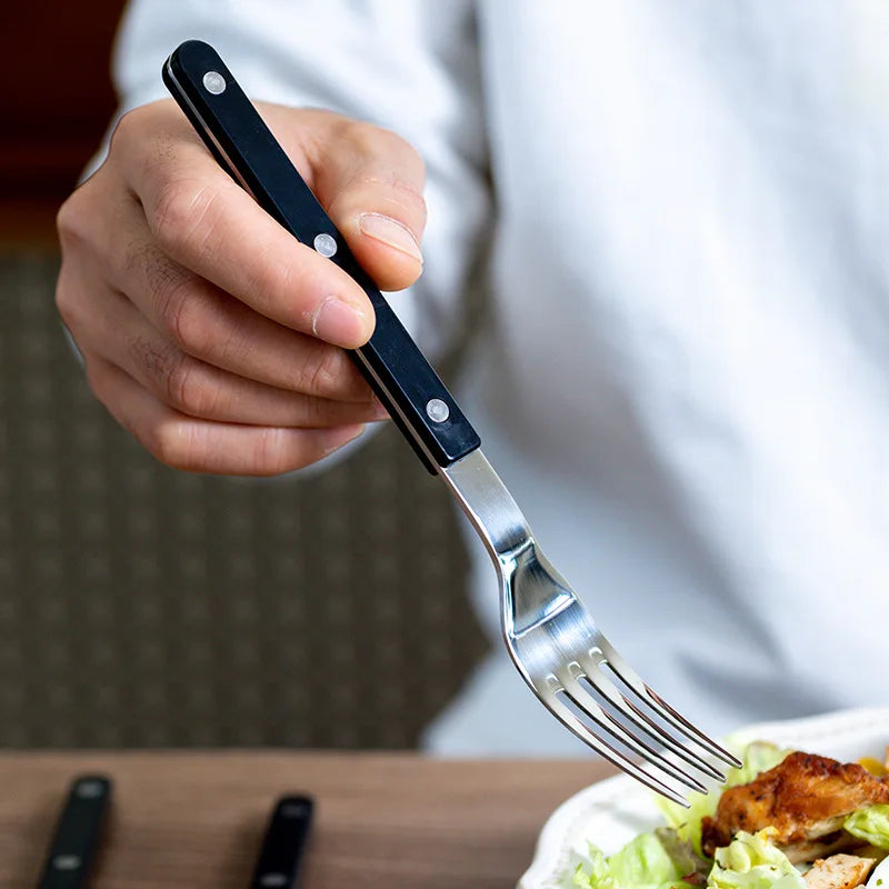 Bestek Set 24-Delig RVS Gekleurd Handvat Bistrostijl 6 Personen Eetkamer Tafel Servies Keuken Diner Couvert | Sansoti