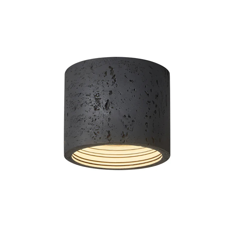 Cylindrical Travertine Ceiling Lamp – LED Lighting for Modern Interiors | Sansoti