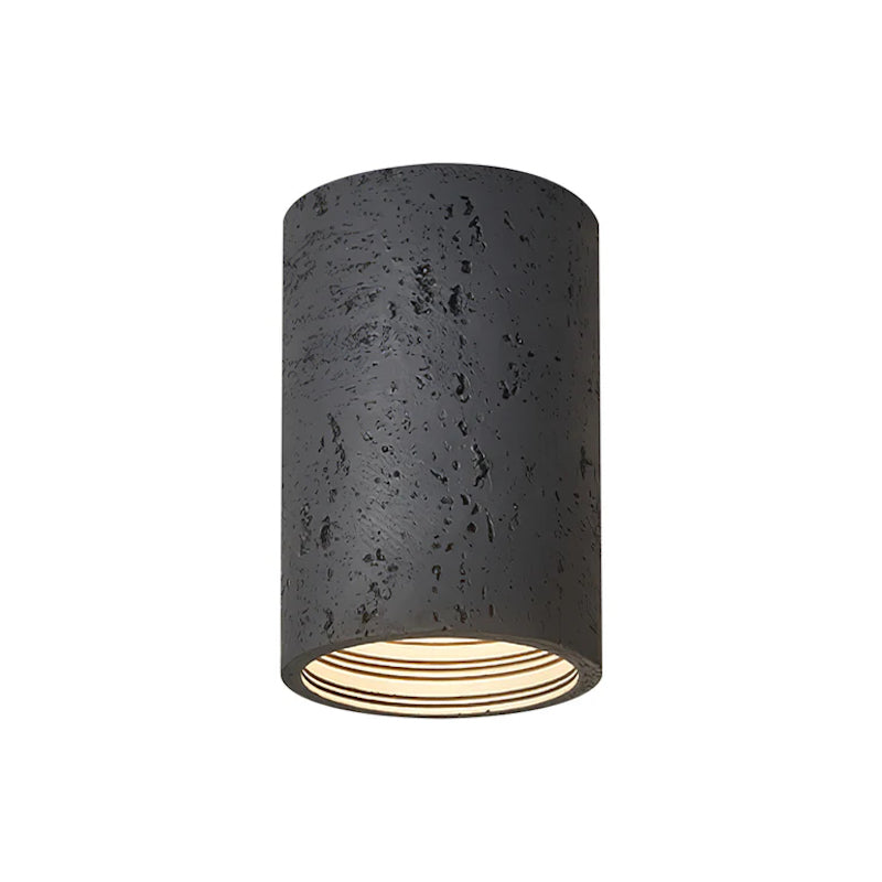 Cylindrical Travertine Ceiling Lamp – LED Lighting for Modern Interiors | Sansoti