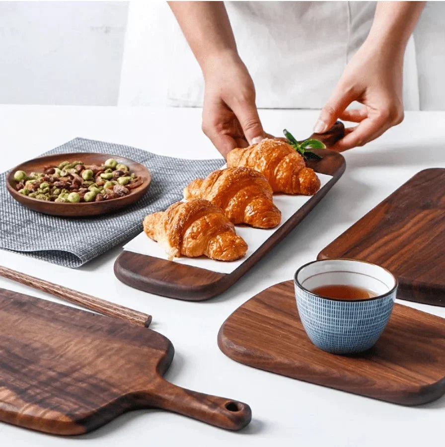Dark Walnut Cutting Board 23–40 cm Serving Board Snack Board Kitchen Board Bread Board Premium Wood Species | Sansoti