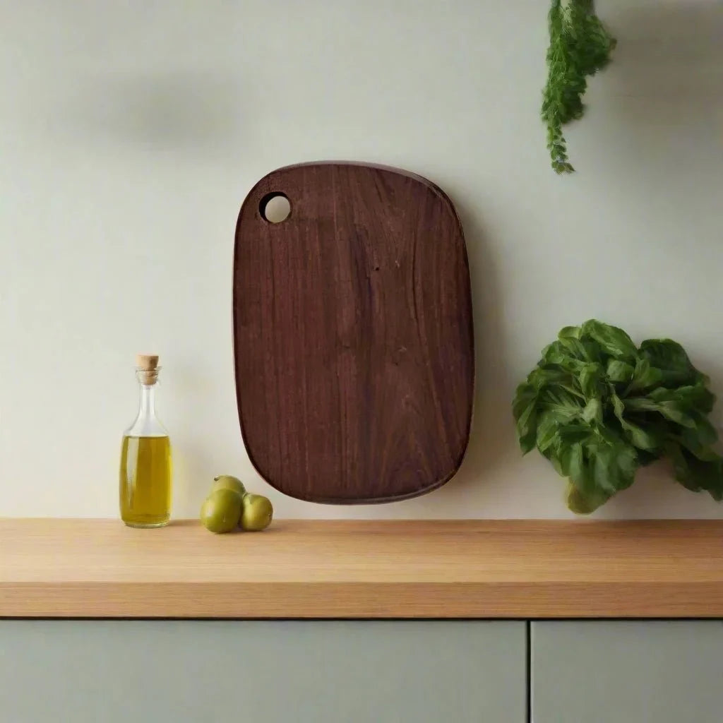 Dark Walnut Cutting Board 23–40 cm Serving Board Snack Board Kitchen Board Bread Board Premium Wood Species | Sansoti