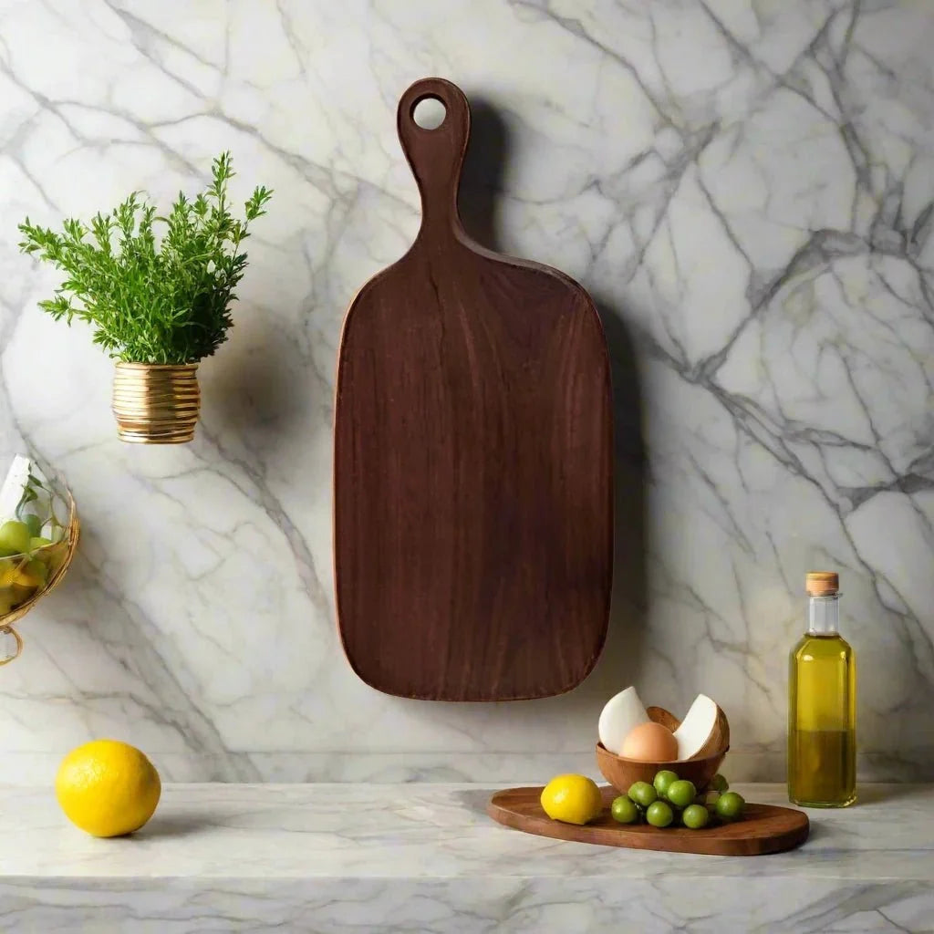 Dark Walnut Cutting Board 23–40 cm Serving Board Snack Board Kitchen Board Bread Board Premium Wood Species | Sansoti