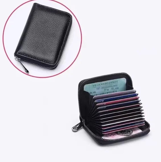Compact Leather Card Holder Multifunctional Wallet for Business Cards Credit Cards Driver's License and Other Cards | Sansoti