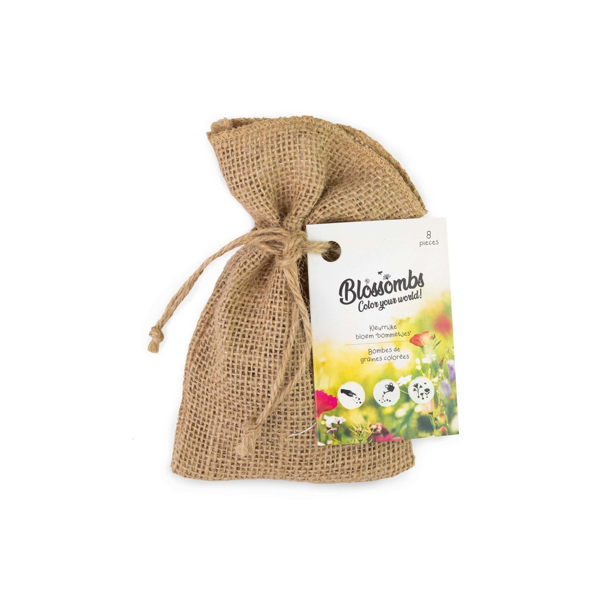 Blossombs Geschenkbeutel aus Jute mit 8 Saatkugeln [de]