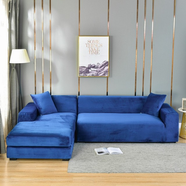 Elastischer Sofabezug Samt - Universeller Sofabezug für 1-4 Sitzplätze - Fleckenabweisender Schutz für das Wohnzimmer | Sansoti