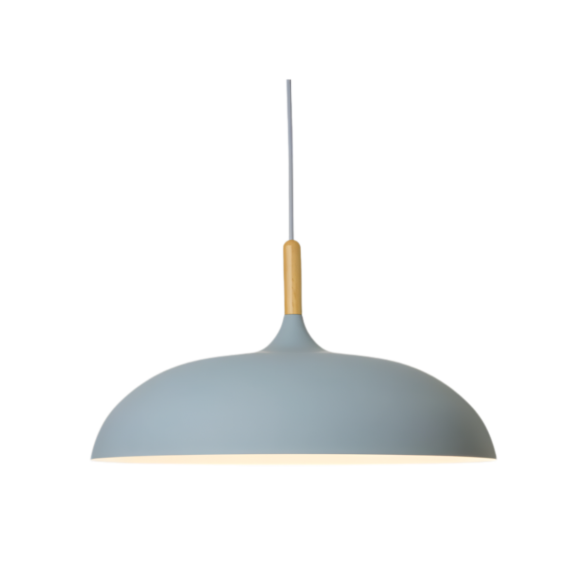 Lámpara colgante de madera y hierro, estilo escandinavo Japandi, redonda, E27, Ø35 Ø60, comedor, cocina | Sansoti