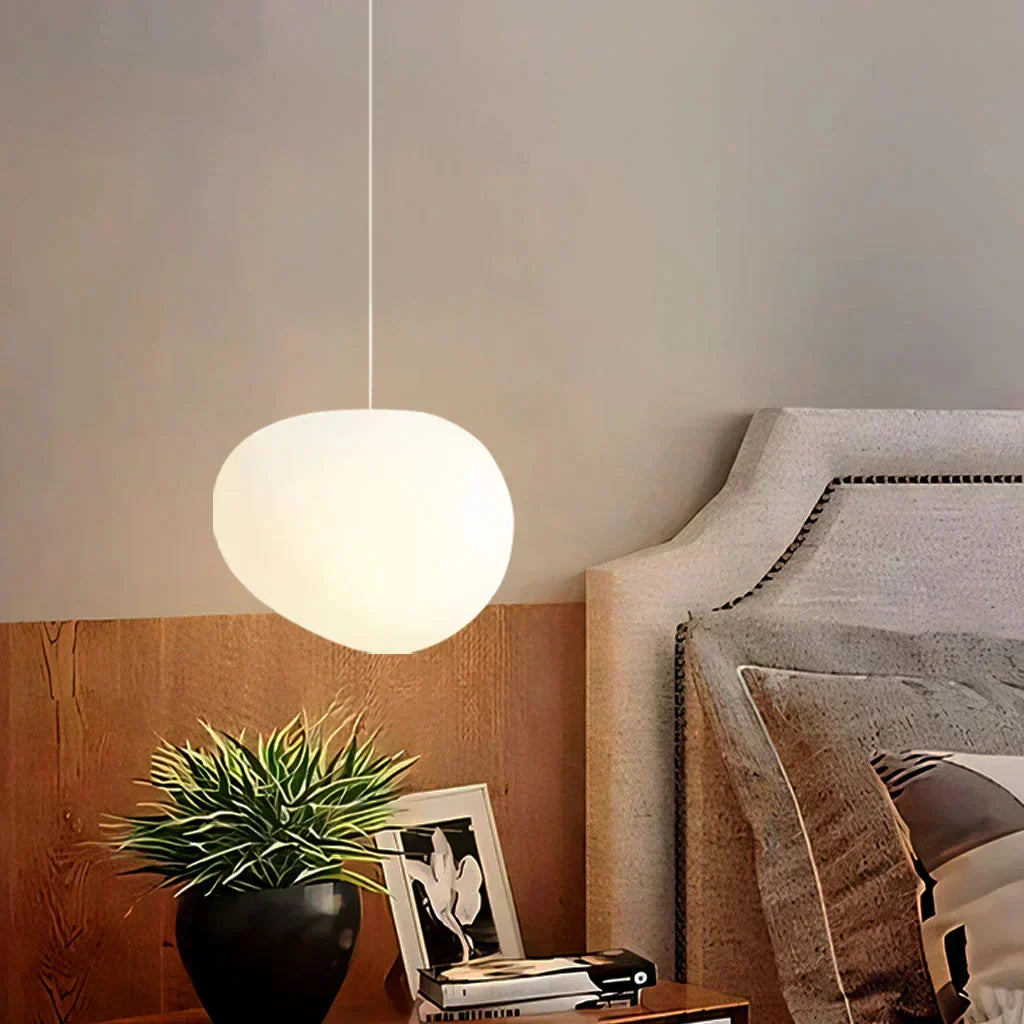 Plafondlamp Scandinavisch Melkglas Organisch Design Woonkamer Slaapkamer Modern | Sansoti