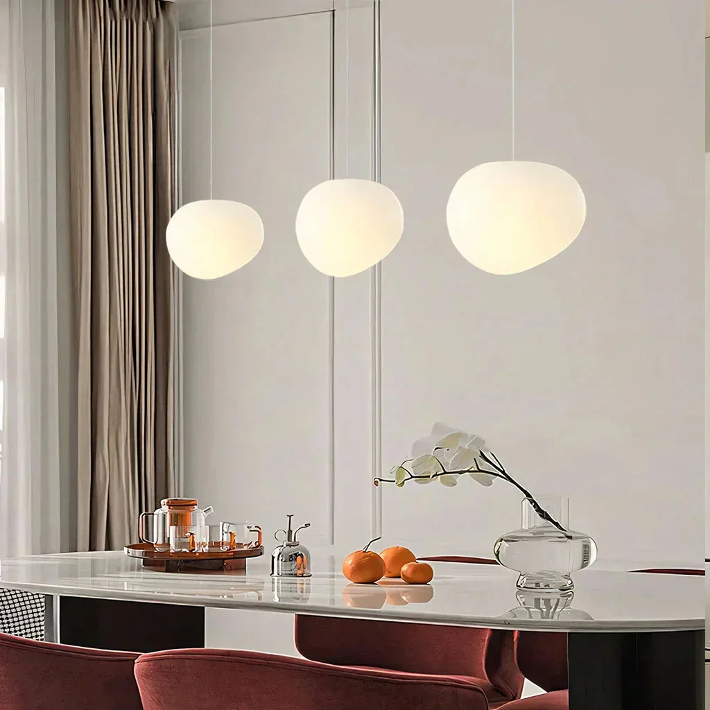 Plafondlamp Scandinavisch Melkglas Organisch Design Woonkamer Slaapkamer Modern | Sansoti