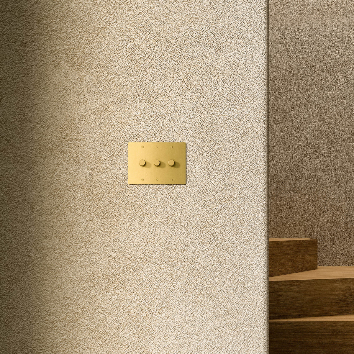 Rotary Dimmer with Brass Finish for Stylish Light Control and Ambient Lighting in Living and Bedroom Spaces | Sansoti
