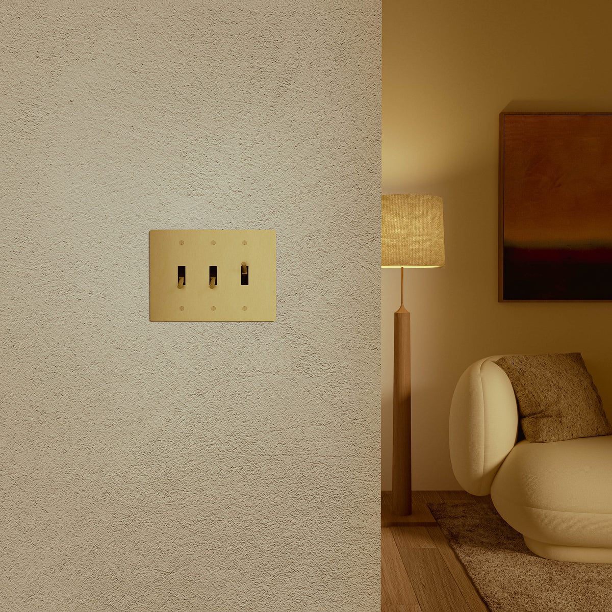 Luxuriöser Messing-Kippschalter mit minimalistischem Design und hochwertiger Verarbeitung | Sansoti
