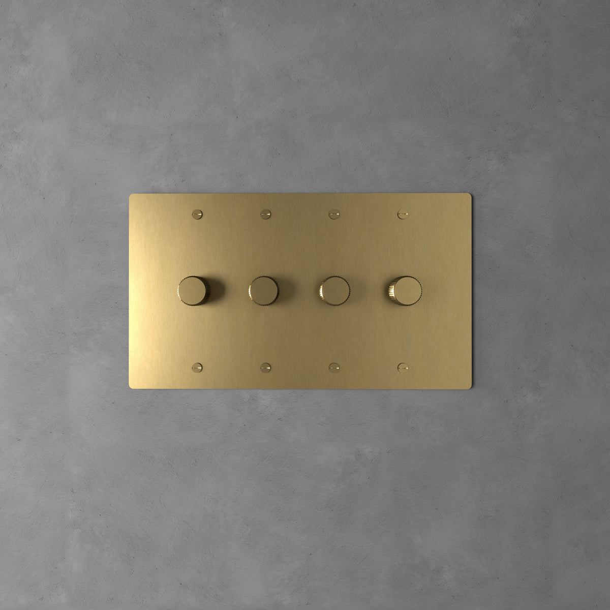 Rotary Dimmer with Brass Finish for Stylish Light Control and Ambient Lighting in Living and Bedroom Spaces | Sansoti