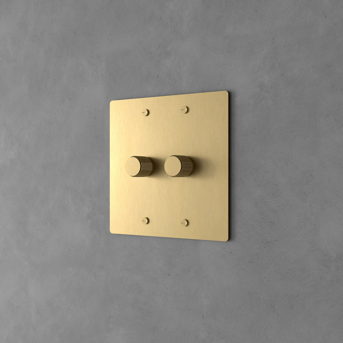 Rotary Dimmer with Brass Finish for Stylish Light Control and Ambient Lighting in Living and Bedroom Spaces | Sansoti
