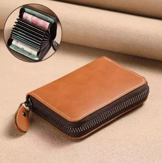 Compact Leather Card Holder Multifunctional Wallet for Business Cards Credit Cards Driver's License and Other Cards | Sansoti