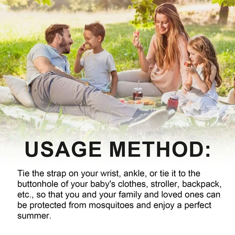 Répulsif à moustiques ultrasonique portable, bracelet sans produits chimiques pour la protection contre les insectes en plein air, en camping et en randonnée | Sansoti