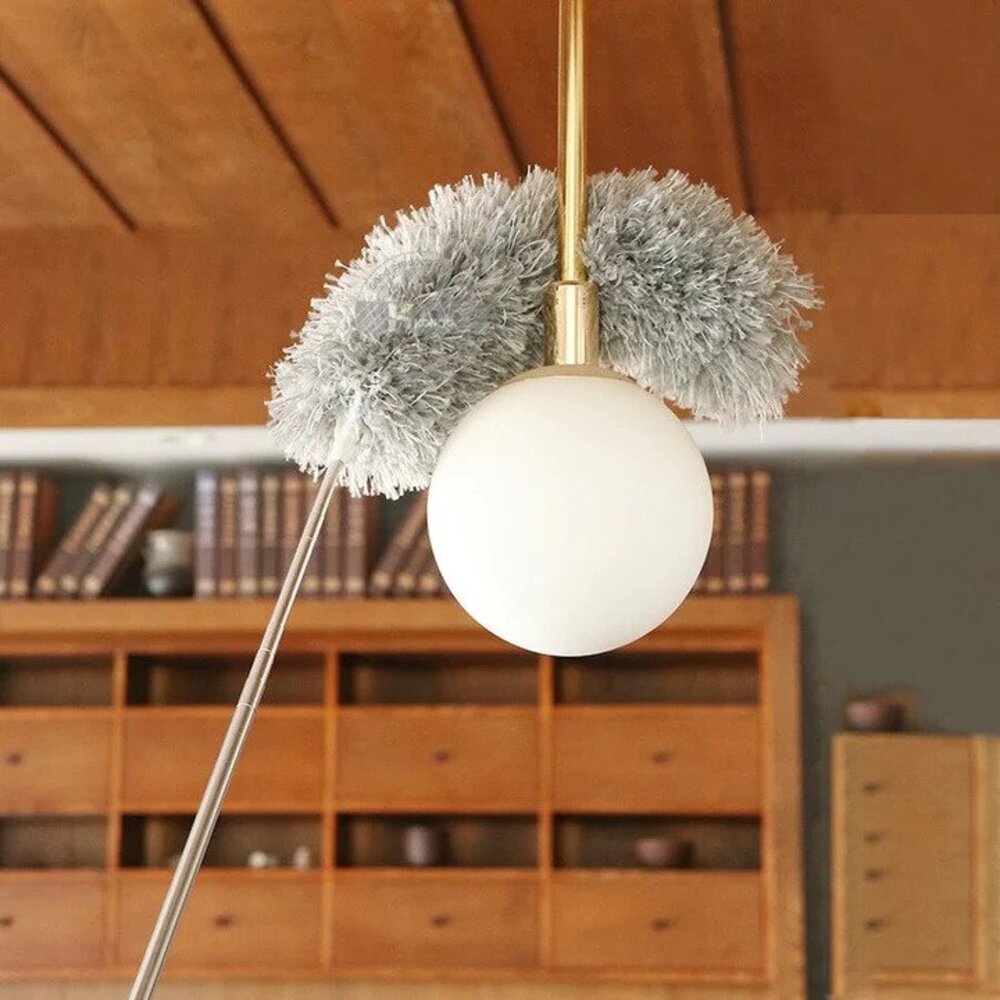 Telescopic Duster Extendable 86-280 cm Microfiber Ceiling High Places Dust Remover Duster Rod Long Cleaning Tool Floor to Ceiling | Sansoti