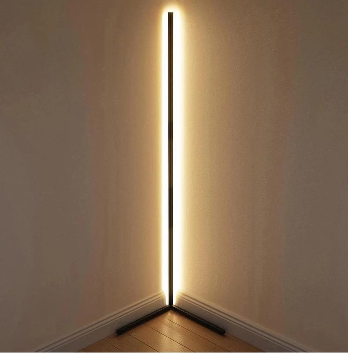 Floor Lamp LED Dimmable Remote Control 142cm Aluminum Minimalist Living Room Bedroom | Sansoti