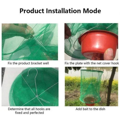 Reusable Fly Trap with Bait Container for Effective Fly Control Garden Stable Patio Lawn | Sansoti