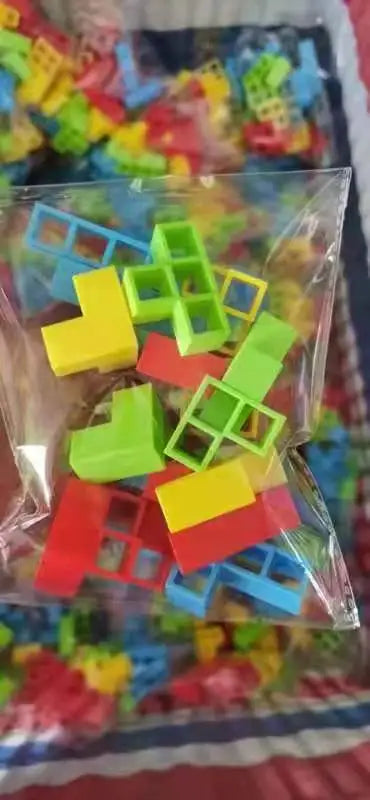 Stacking Balance Game for Children with Colored Blocks Challenging Balance Motor Skills Development Educational | Sansoti