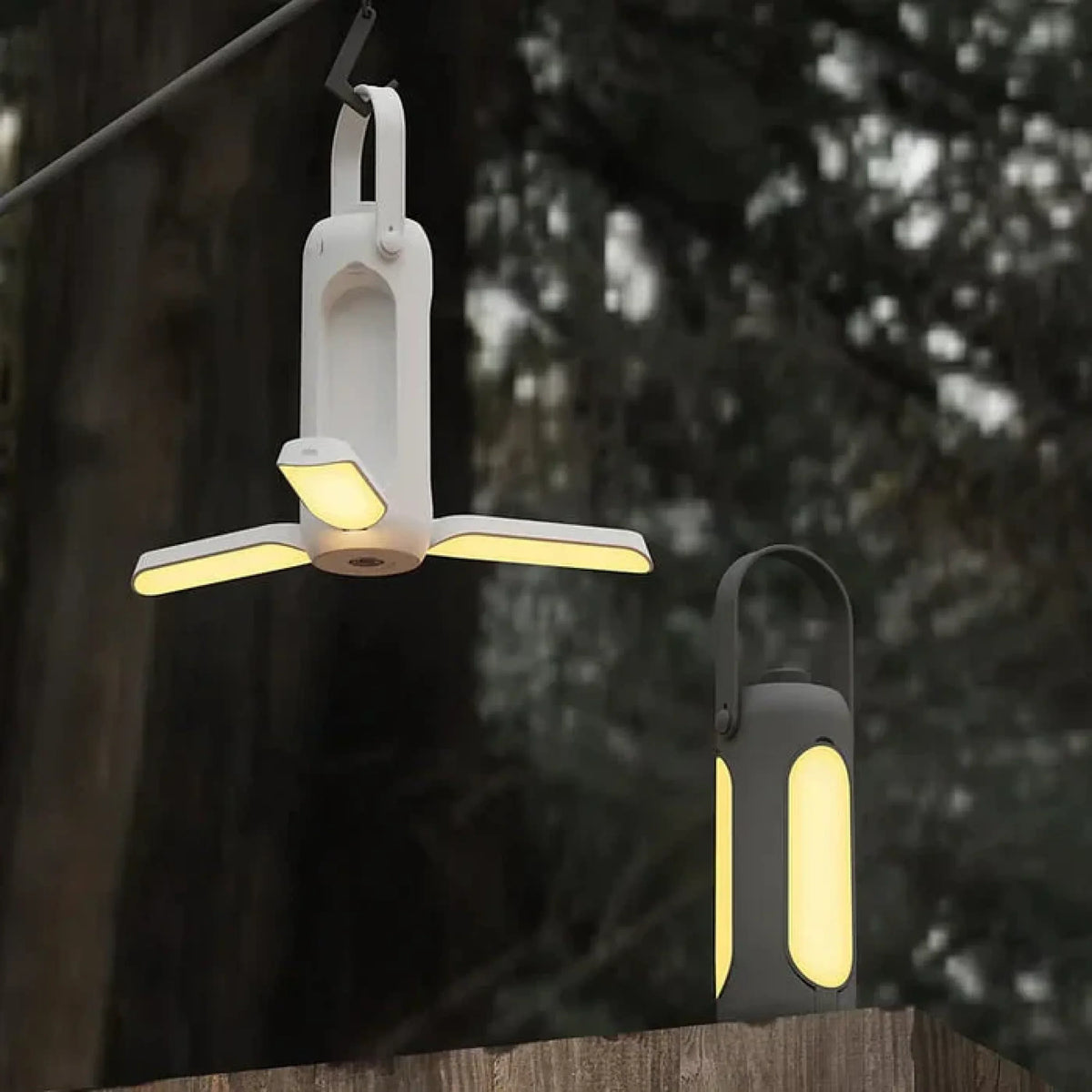 Tragbare LED-Lampe wiederaufladbar mit Taschenlampenmodus Innen & Außen dimmbar 30-720 Lumen 1800-7000K USB 10000mAh Beleuchtung Camping | Sansoti