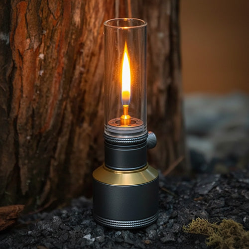Vintage Butane Camping Lamp with Adjustable Flame – Compact Outdoor Light for Hikers and Adventurers | Sansoti