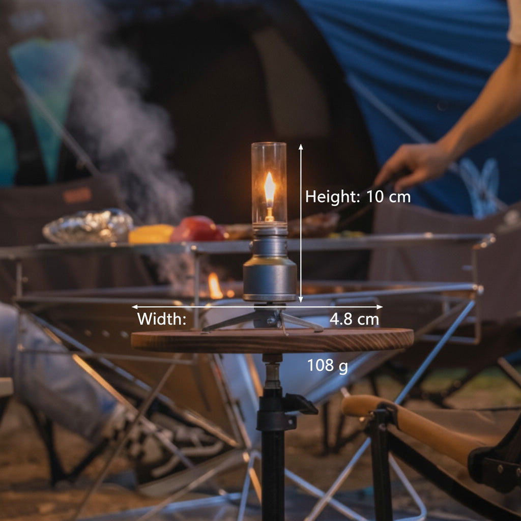 Vintage Butane Camping Lamp with Adjustable Flame – Compact Outdoor Light for Hikers and Adventurers | Sansoti