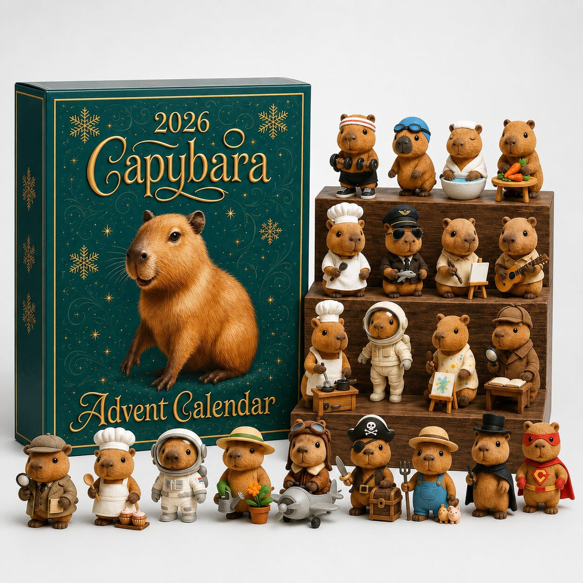 Capybara Adventskalender 24 Dagen Kerstverrassing Kinderen Dieren Motief Aftelkalender Kerst Cadeau Decoratie | Sansoti