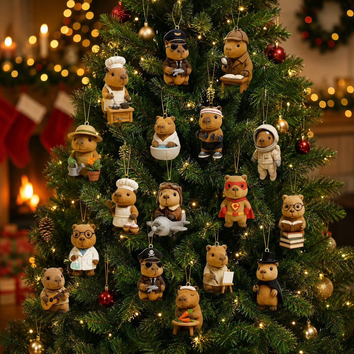 Capybara Adventskalender 24 Dagen Kerstverrassing Kinderen Dieren Motief Aftelkalender Kerst Cadeau Decoratie | Sansoti