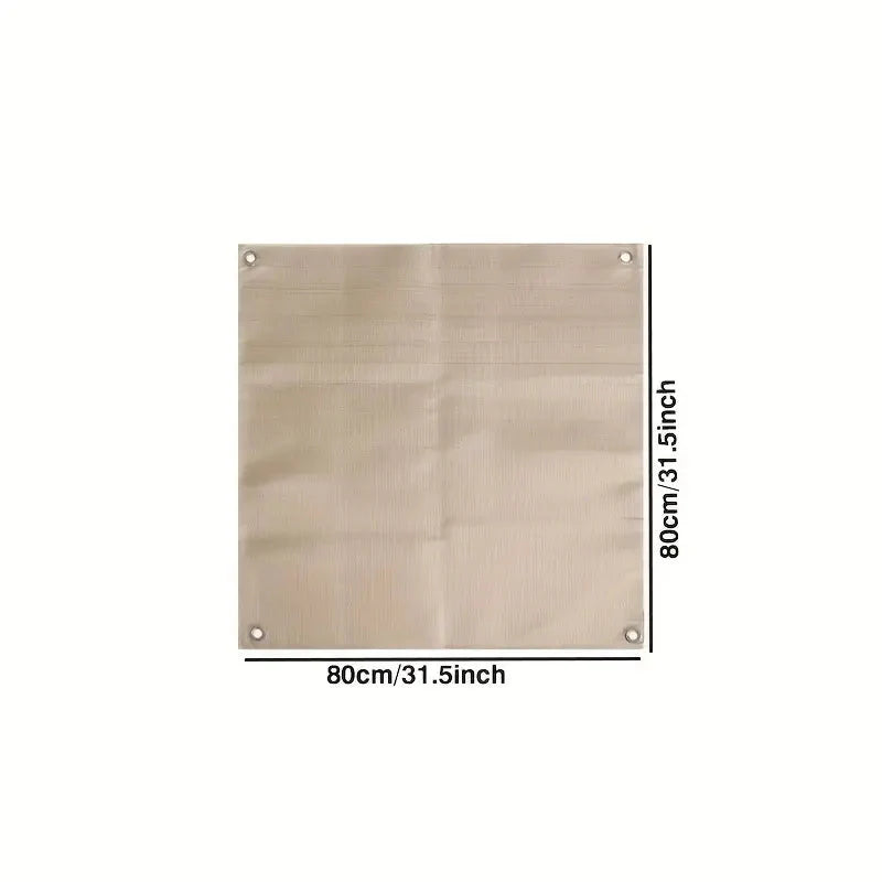 Tapis ignifuge résistant à la chaleur 800°C fibre de verre aluminium barbecue brasero terrasse protection pliable réutilisable sol décoration jardin | Sansoti