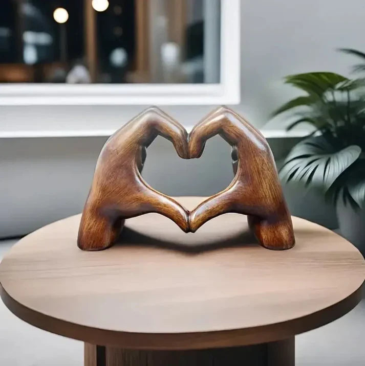Wooden Heart Figurine – Handmade Love Symbol as Decoration or Gift