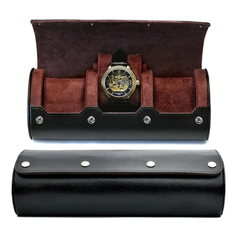 Boîte à montres en cuir avec intérieur en velours, 3 ou 6 compartiments, organiseur de voyage, boîte de rangement et de présentation pour montres | Sansoti