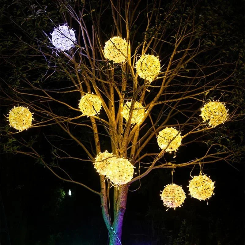 Boule Lumineuse LED Extérieure Étanche 20cm IP65 Blanc Chaud Éclairage Jardin | Sansoti